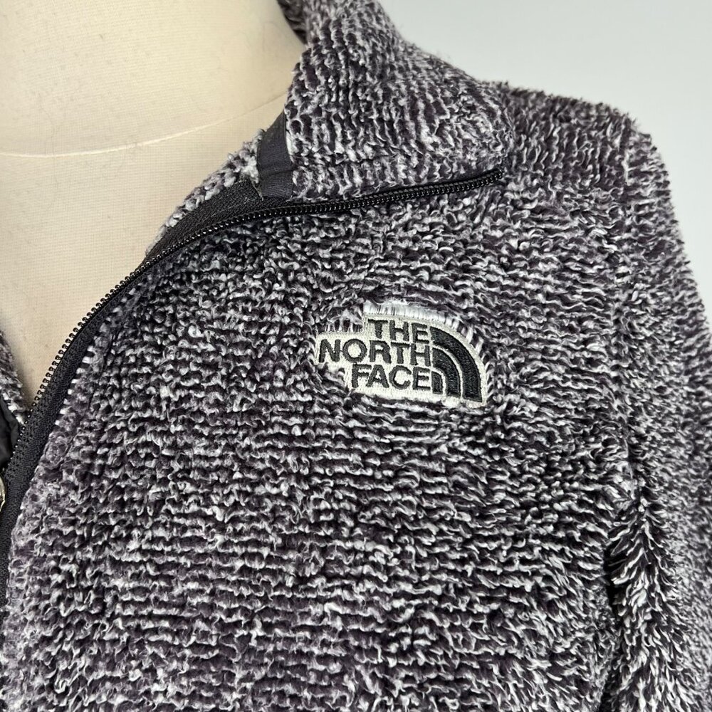 The North Face Womens Osito 2 Fleece Zip Jacket Black Mid Grey Stripe size Small - Picture 8 of 16